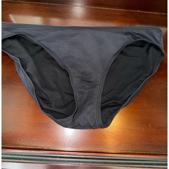 Michael Kors Women's Black Bikini Bottom Size L Solid Swimwear - Picture 1 of 9
